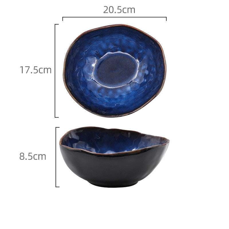 Artisan Serving Bowl, Ceramic Deep Bowl, Irregular Ceramic Dish - available at Sparq Mart