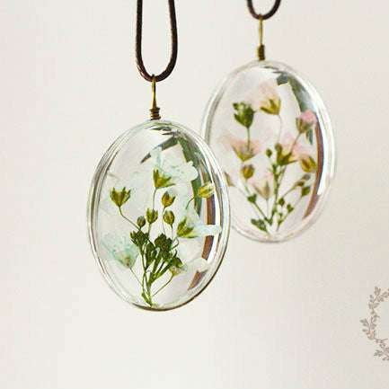 Artisan Flower Pendant, Glass Floral Necklace, Summer Necklace Jewelry - available at Sparq Mart