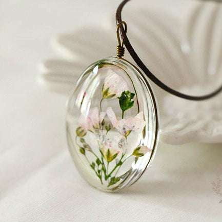 Artisan Flower Pendant, Glass Floral Necklace, Summer Necklace Jewelry - available at Sparq Mart