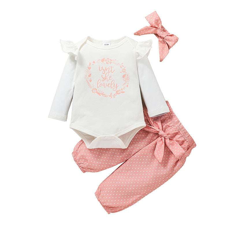 Cotton Baby Outfit, Girls' Trousers Set, Kids Pastoral Suit - available at Sparq Mart