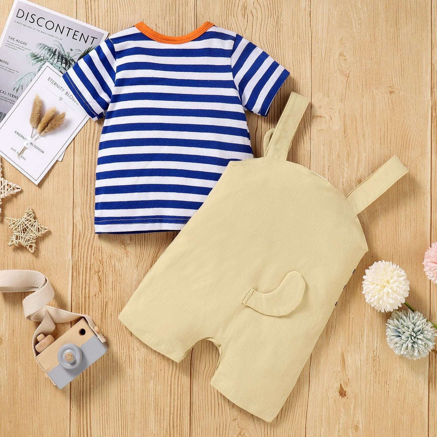 Boys Summer Suit, Newborn Boys Outfit, Toddler Striped Suit - available at Sparq Mart