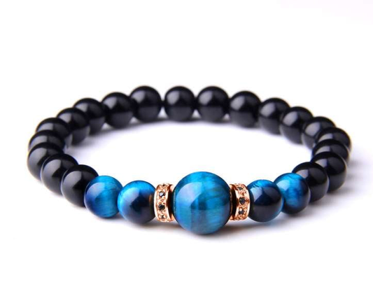 Blue Eyed Accessory, Eye Stone Jewelry, Men's Tiger Bracelet - available at Sparq Mart