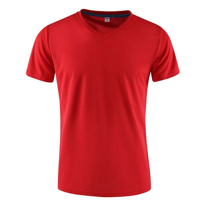 Athletic V-Neck Tee, Men's Quick-Dry Shirt, Performance Running Top - available at Sparq Mart