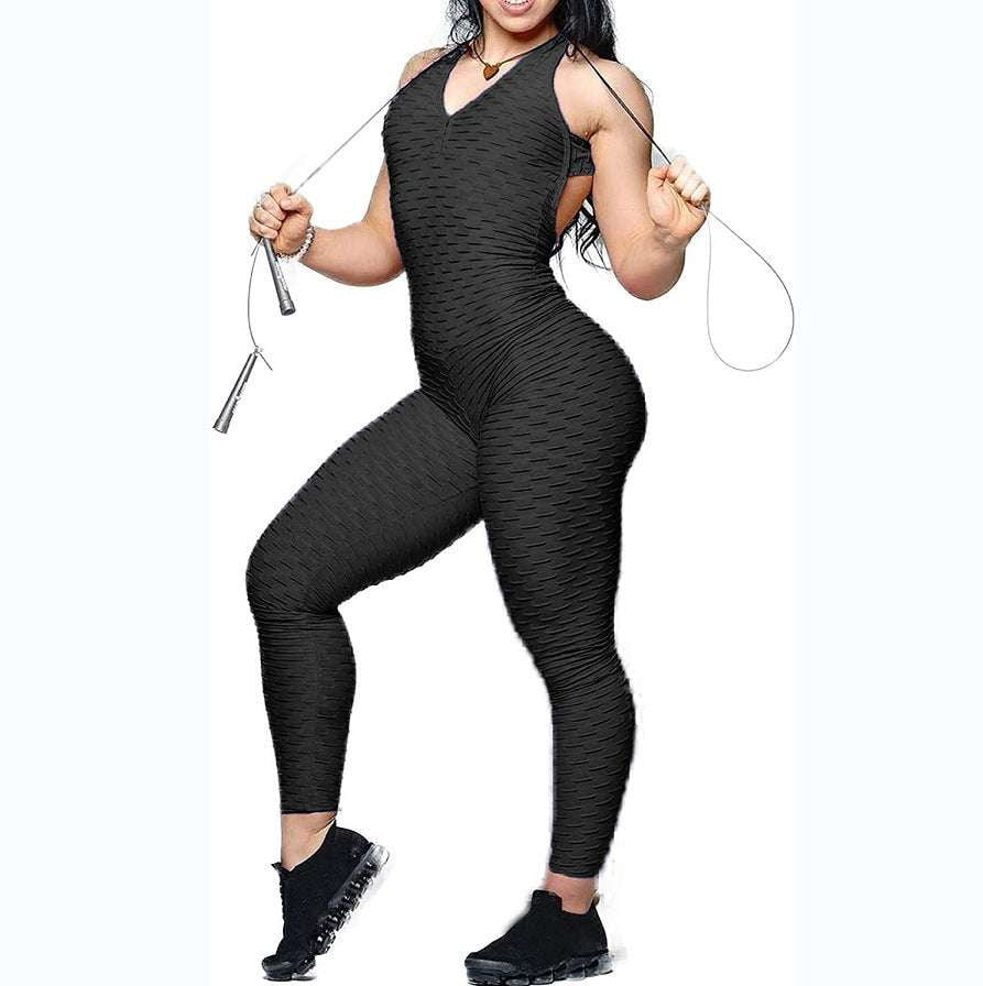 Fitness One-Piece Jumpsuit, Sports Bubble Jumpsuit, Tie-Dye Workout Bodysuit - available at Sparq Mart