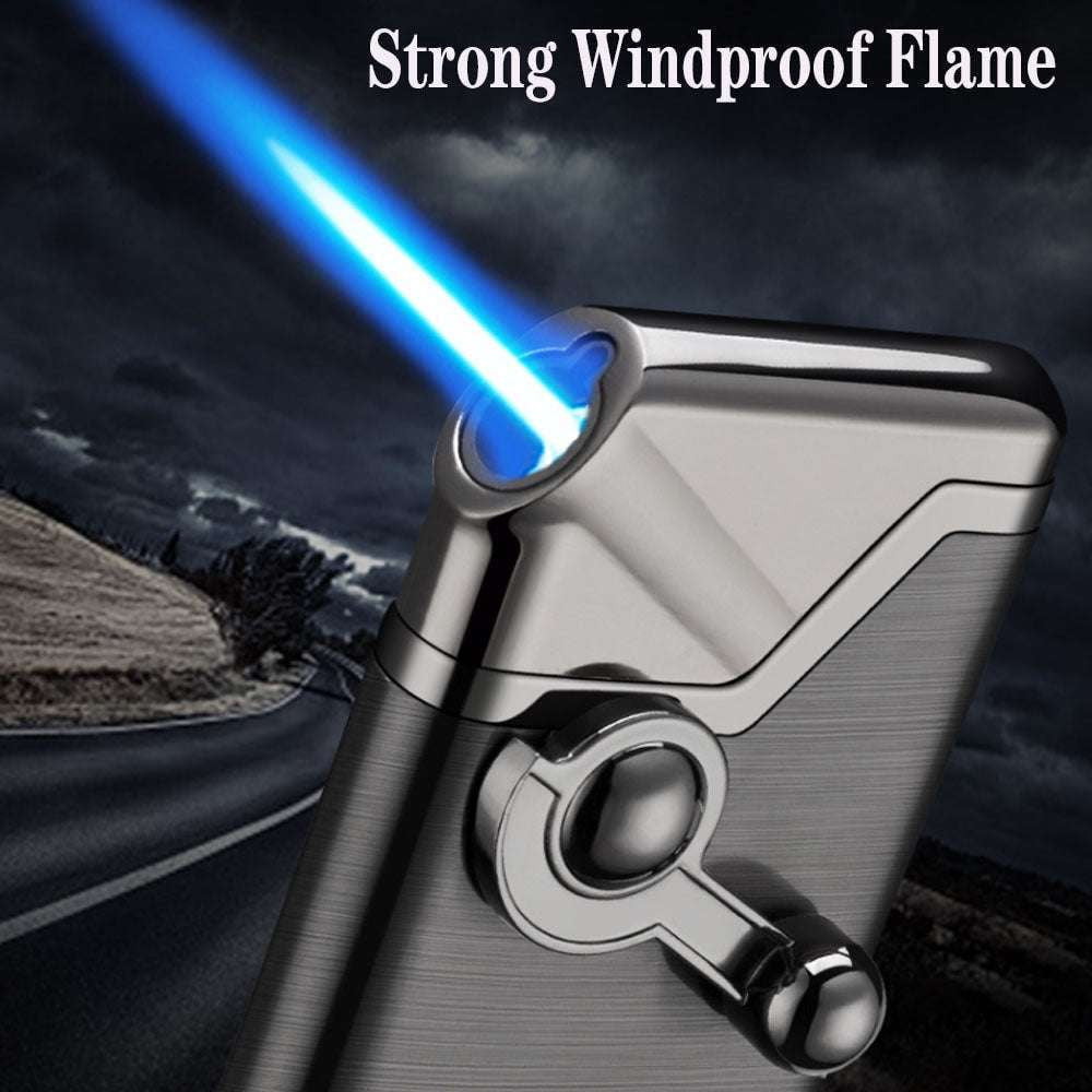 bevel flame lighter, inflatable arm lighter, windproof cigarette lighter - available at Sparq Mart