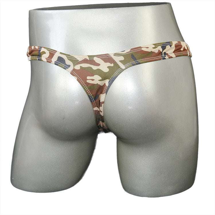 Camo Bikini Pouch, Rose Red Swimsuit, Thong Swimwear Army - available at Sparq Mart