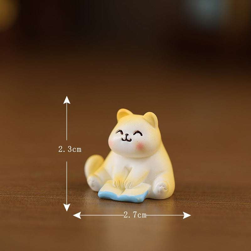 Cartoon Cat Ornaments, Miniature Cat Statuettes, Resin Cat Figurines - available at Sparq Mart