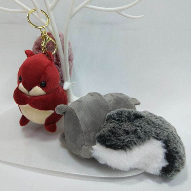 Cute Squirrel Plushie, Scented Animal Keychain, Soft Plush Squirrel - available at Sparq Mart