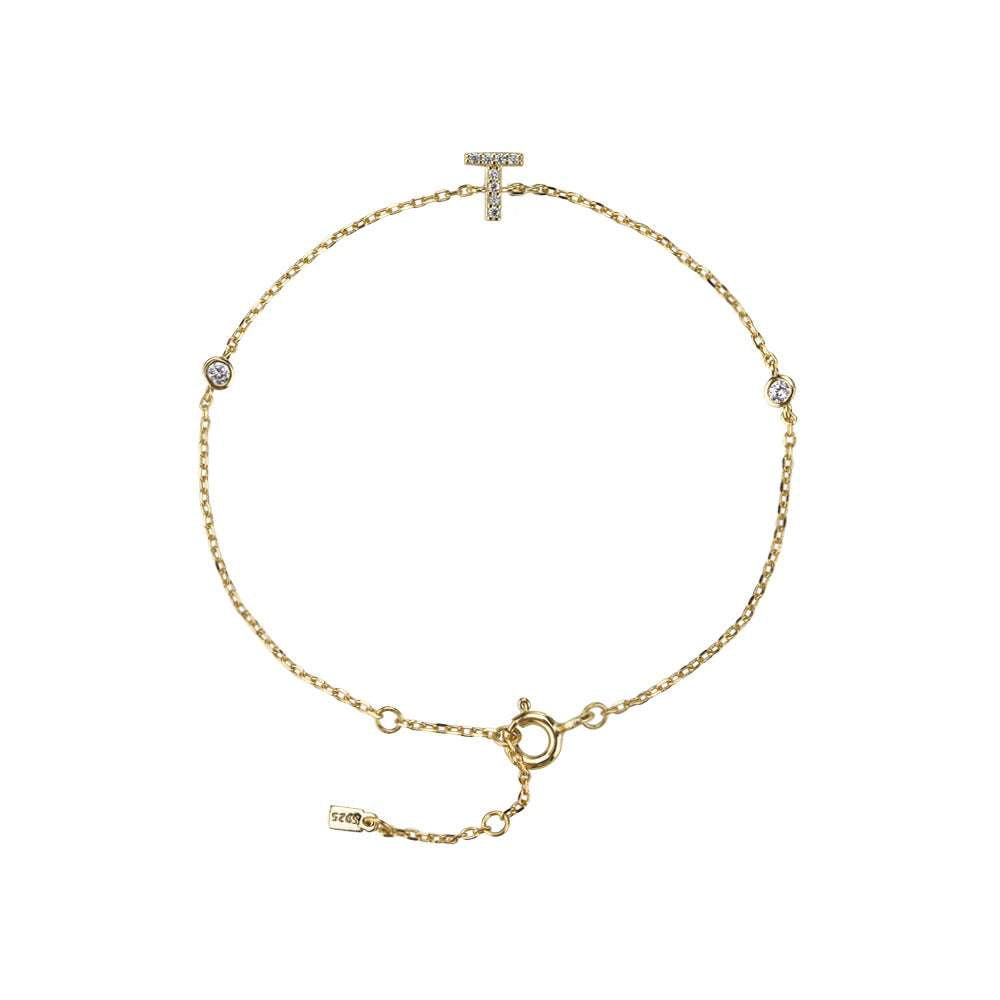 Custom Letter Bracelets, Elegant Charm Bracelets, Gold Initial Jewelry - available at Sparq Mart