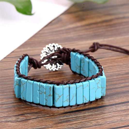 Chic Everyday Jewelry, Natural Stone Bracelet, Unisex Braided Bracelet - available at Sparq Mart
