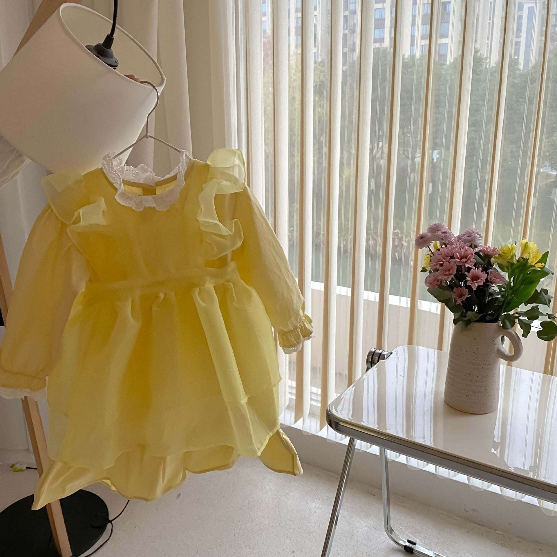 Girls Princess Dress, Organza Dress Kids, Ruffled Pink Dress - available at Sparq Mart