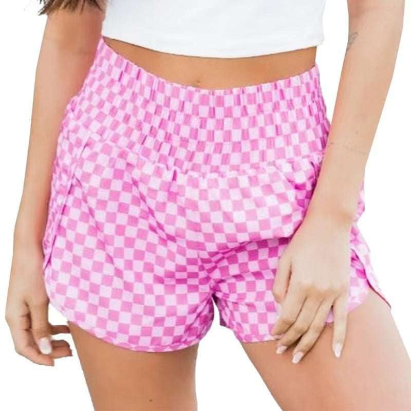 Casual Shorts Fashion, High Waist Shorts, Pink Leopard Shorts - available at Sparq Mart