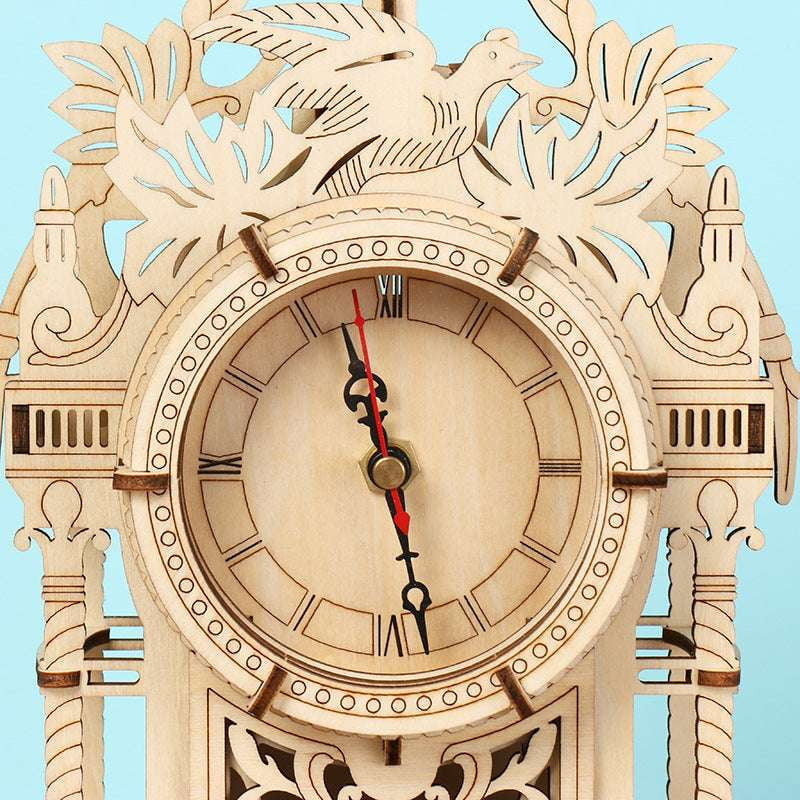 DIY pendulum clock, educational puzzle clock, wooden clock puzzle - available at Sparq Mart