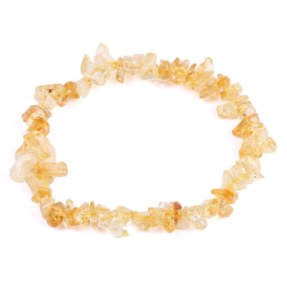 Citrine Stone Bracelet, Crushed Citrine Jewelry, Yellow Gemstone Bracelet - available at Sparq Mart