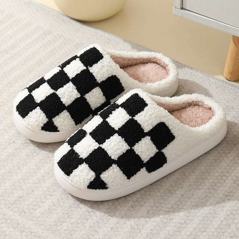 Comfortable Winter Slippers, Couples House Shoes, Warm Cotton Footwear - available at Sparq Mart