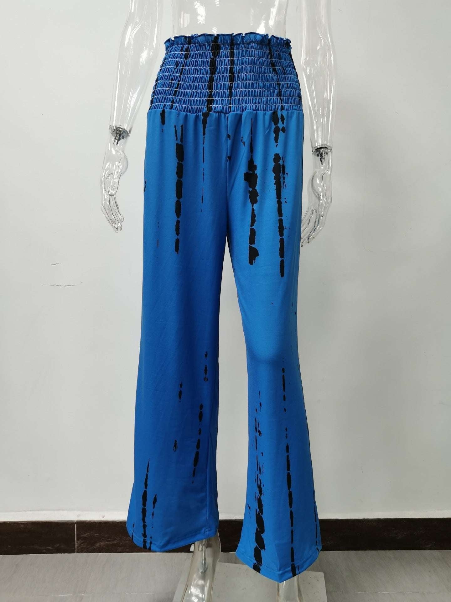 High Waist Pants Fashion, Wide Leg Elasticized Trouser, Women Casual Pocket Pants - available at Sparq Mart