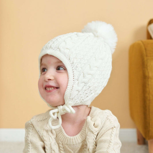 Baby Winter Knit Hat, Cute Toddler Winter Cap, Soft Acrylic Baby Beanie - available at Sparq Mart