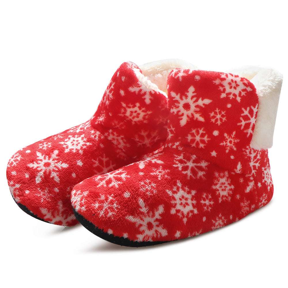 Cozy Christmas Elk, Indoor Socks Shoes, Plush House Slippers - available at Sparq Mart