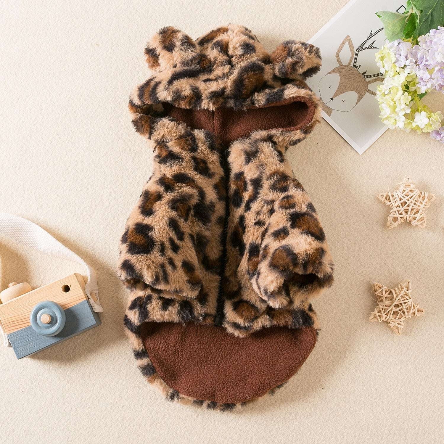 Autumn Pet Sweater, Leopard Dog Outfits, Warm Canine Clothing - available at Sparq Mart