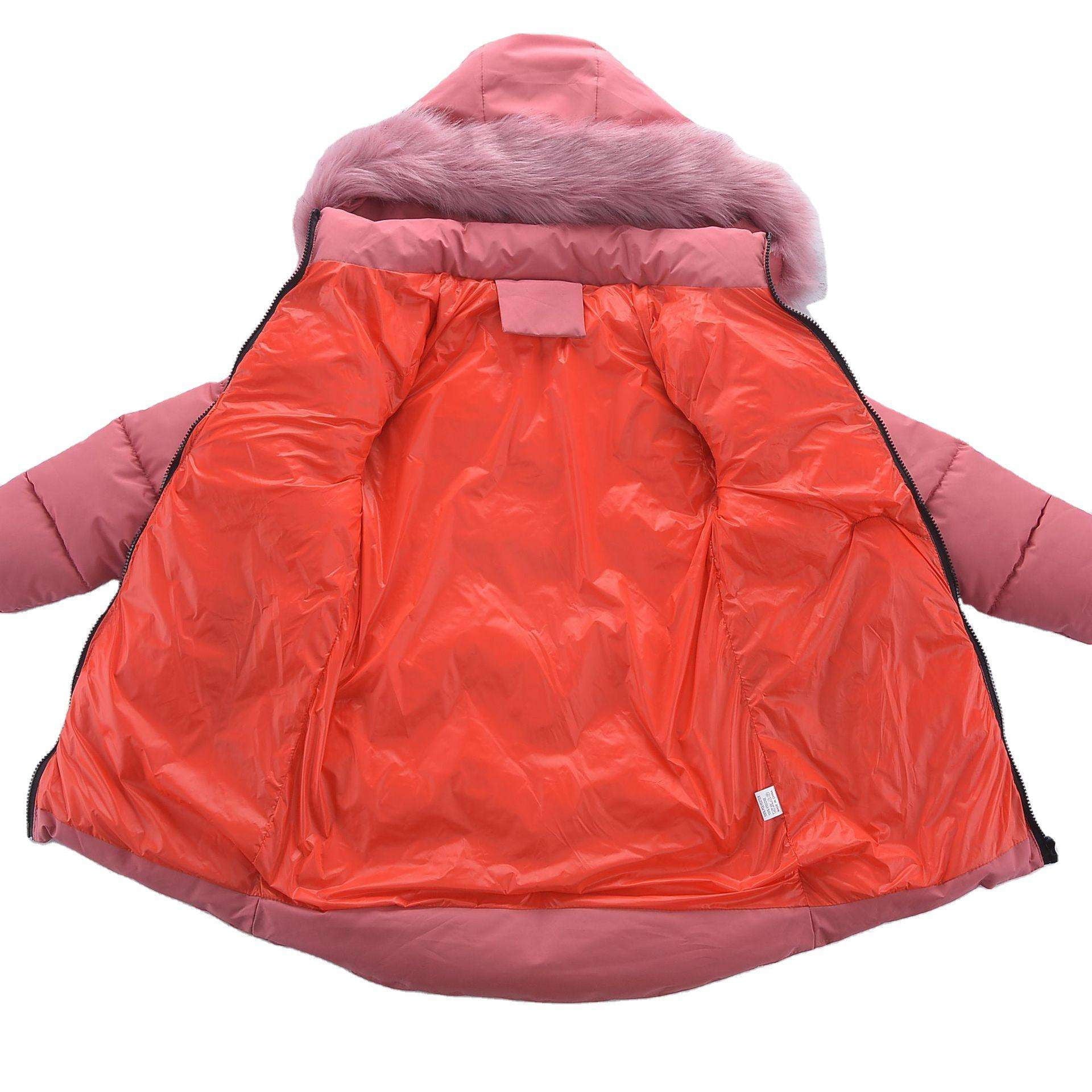 Girls Detachable Hood Jacket, Kids Winter Outerwear, Thicker Children's Coats - available at Sparq Mart