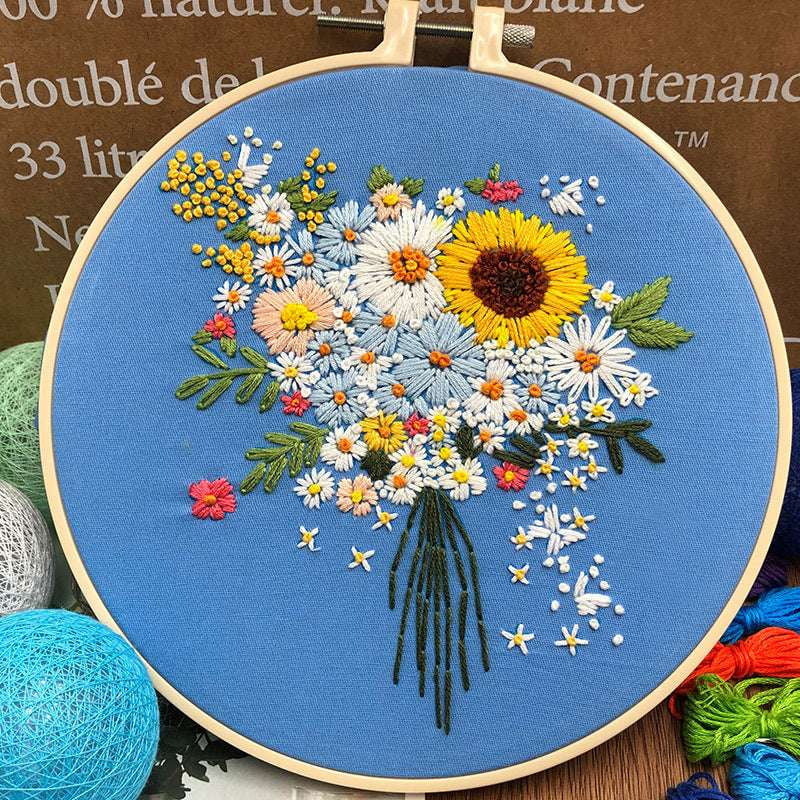 Craft Embroidery Set, DIY Flower Bag, Embroidery Material Kit - available at Sparq Mart