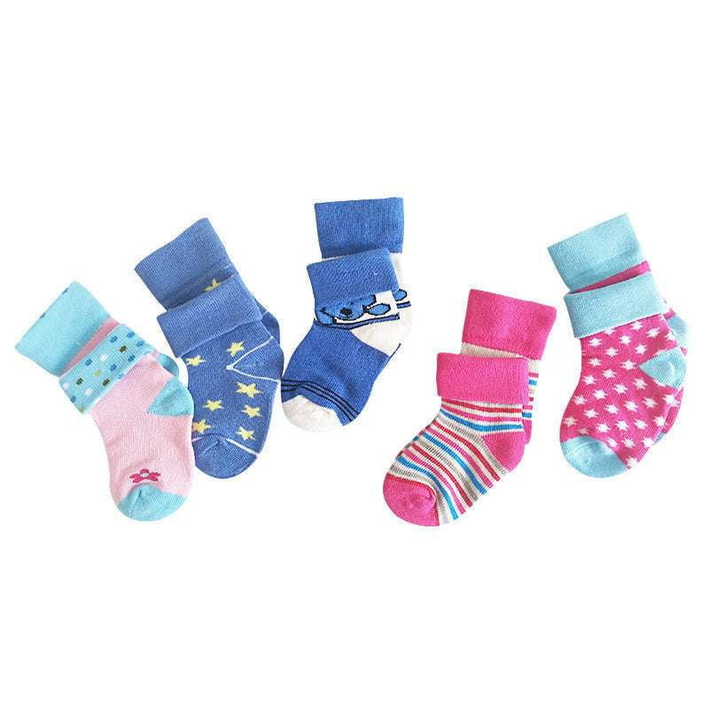 Baby Socks Autumn, Newborn Reverse Mouth Socks, Winter Cotton Socks - available at Sparq Mart