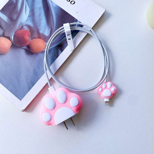 cartoon charger cover, cute charging accessory, silicone protector sleeve - available at Sparq Mart