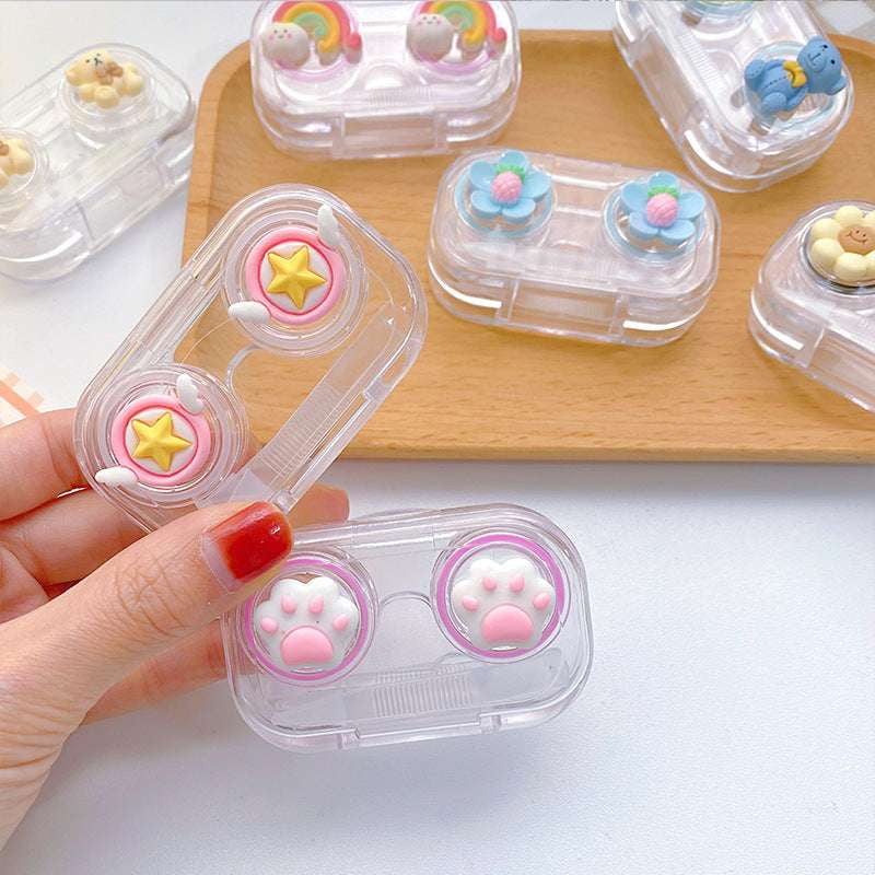 Cartoon Contact Lens Case, Durable Contact Lens Holder, Stylish Lens Storage Box - available at Sparq Mart