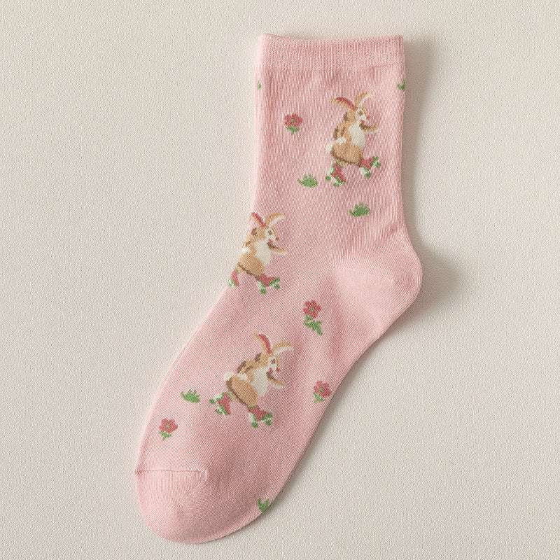 cute flower socks, Japanese cartoon socks, women's novelty socks - available at Sparq Mart