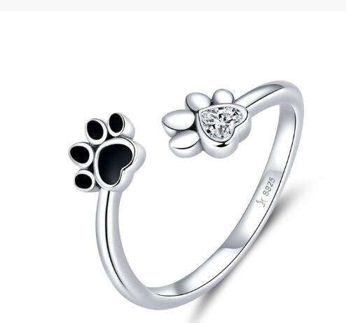 Dog Paw Ring, S925 Silver Ring, Sterling Silver Paw - available at Sparq Mart