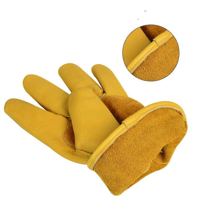 Cowhide Gardening Gloves, High Heat Gloves, Leather Protection Gloves - available at Sparq Mart