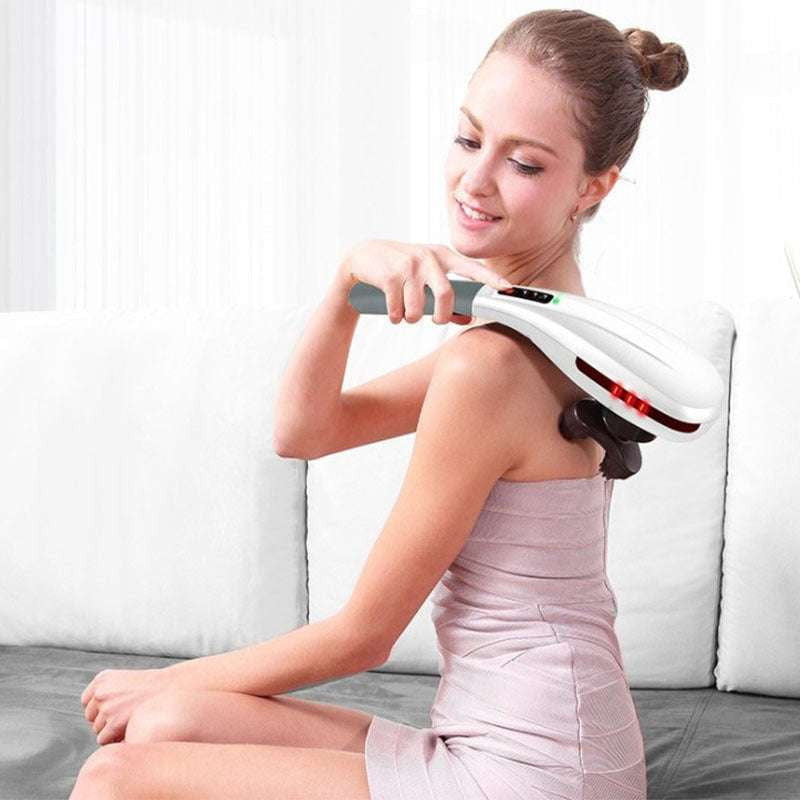 cervical spine relief, electric shoulder massager, ergonomic spine massager - available at Sparq Mart