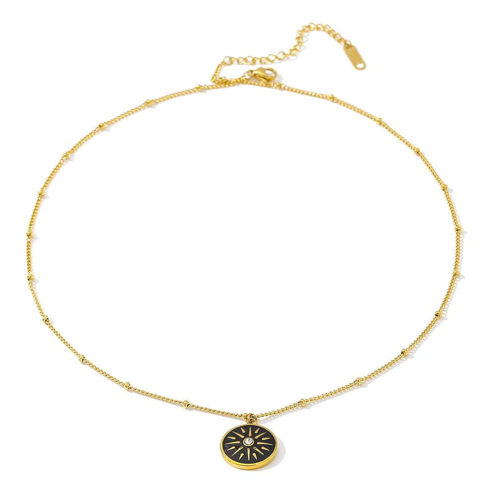 14K Gold Necklace, Stainless Steel Pendant, Women's Titanium Necklace - available at Sparq Mart