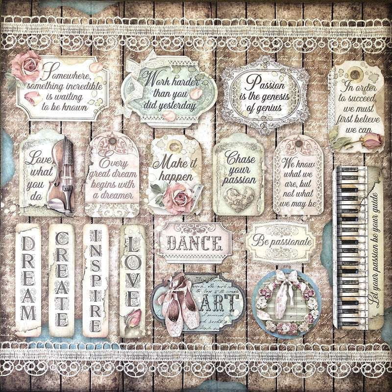 Ballet Sticker Decor, Elegant Sticker Set, Vintage Journal Stickers - available at Sparq Mart