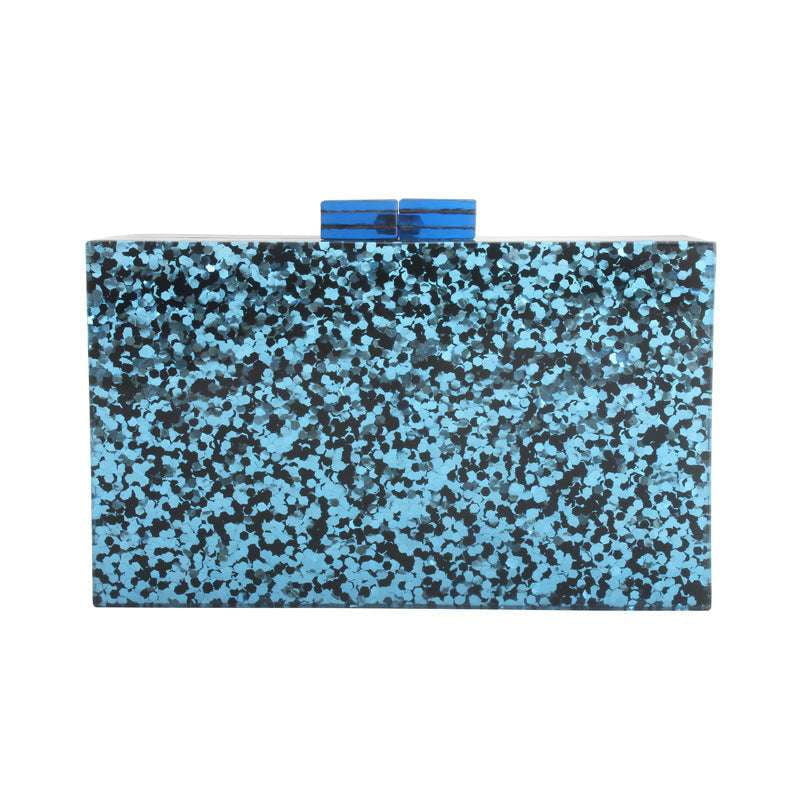 Acrylic Clutch Bag, Beaded Square Purse, Elegant Beads Handbag - available at Sparq Mart