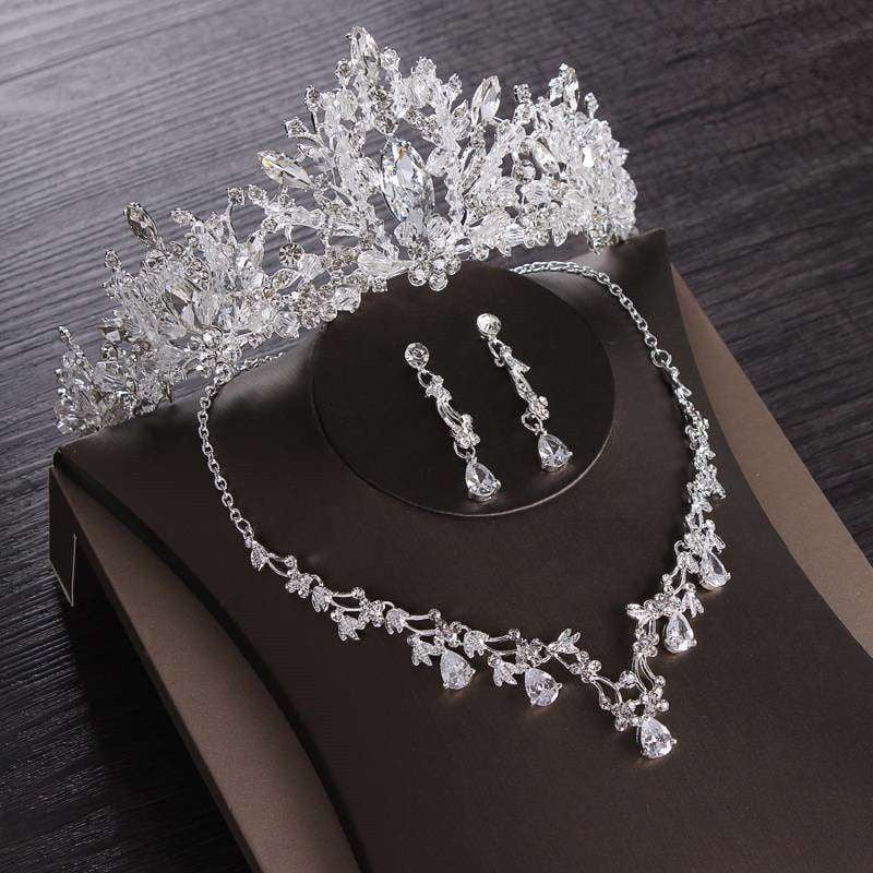 Bridal Tiara Elegance, Sparkling Birthday Crown, White Wedding Accessories - available at Sparq Mart