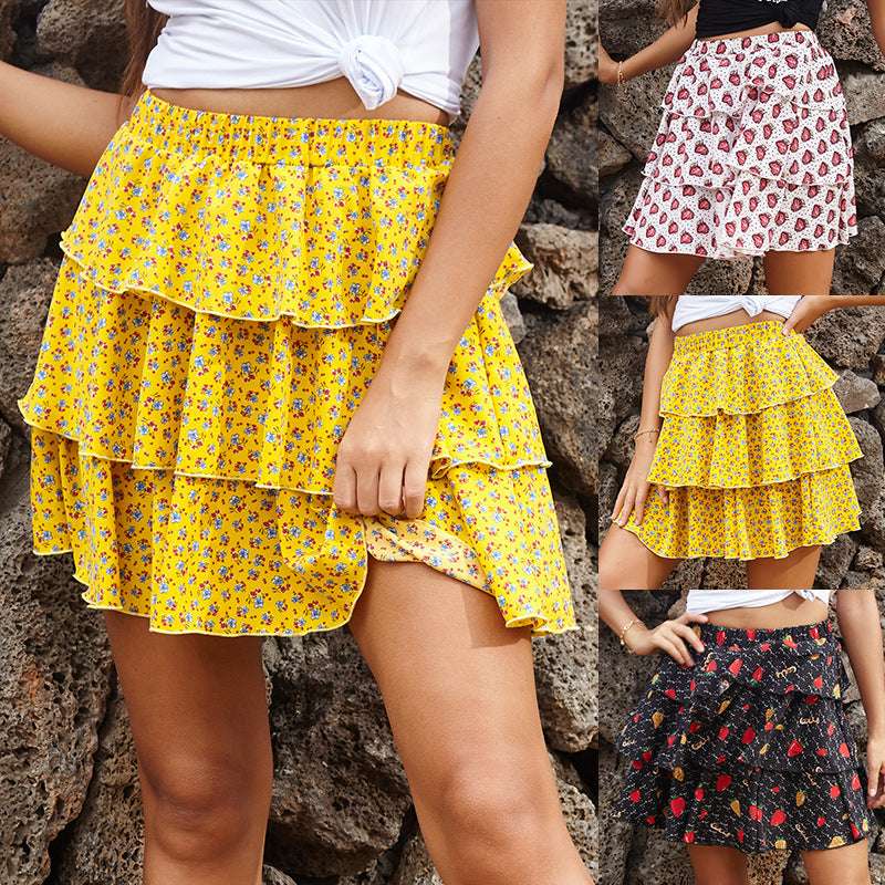 'Floral Pleated Skirt', 'Thousand Layer Skirt', 'Wholesale Elegant Skirts' - available at Sparq Mart