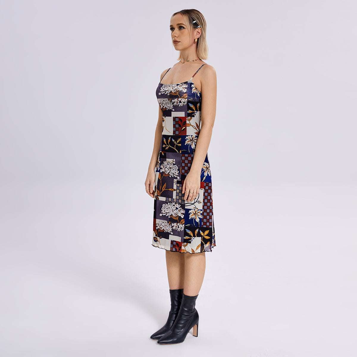 Elegant Split Gown, French Suspender Dress, Women's Temperament Fashion - available at Sparq Mart