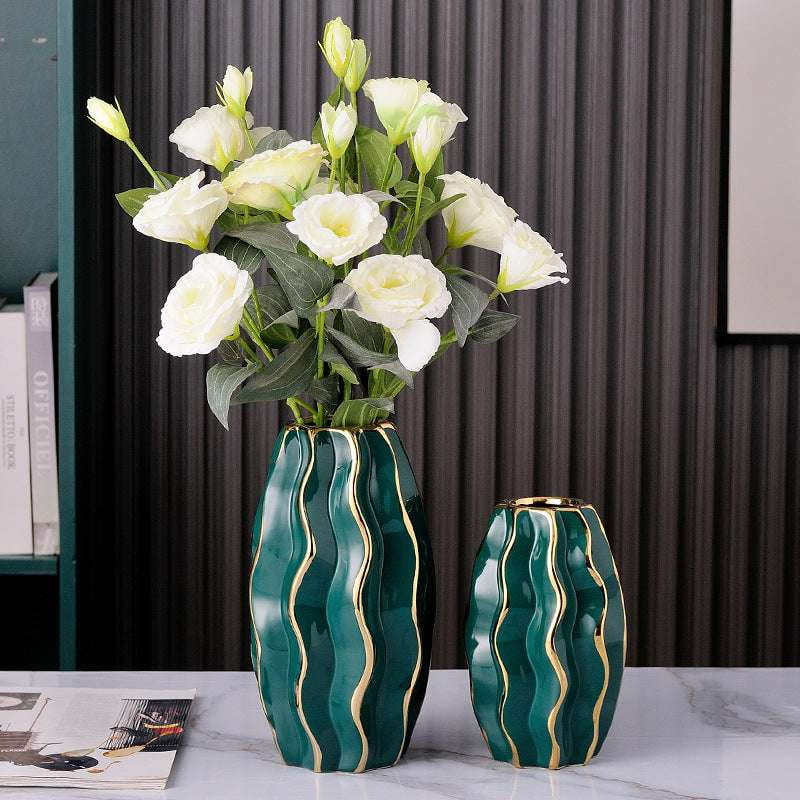 Ceramic Flower Vase, Elegant Vase Decor, Handcrafted Decorative Vase - available at Sparq Mart