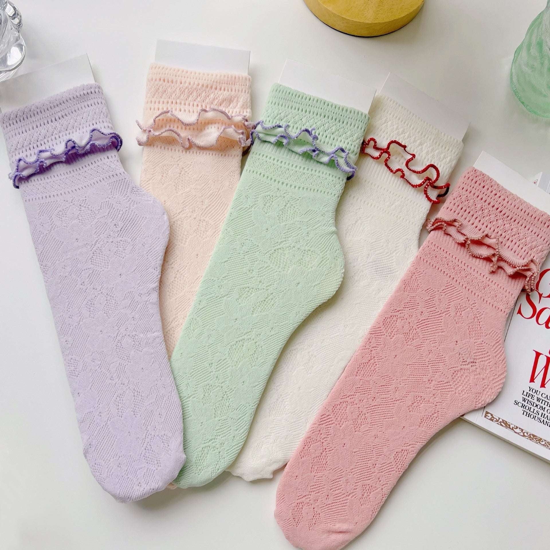 Elegant Lace Socks, Fashion Sock Trends, Lace Ankle Socks - available at Sparq Mart