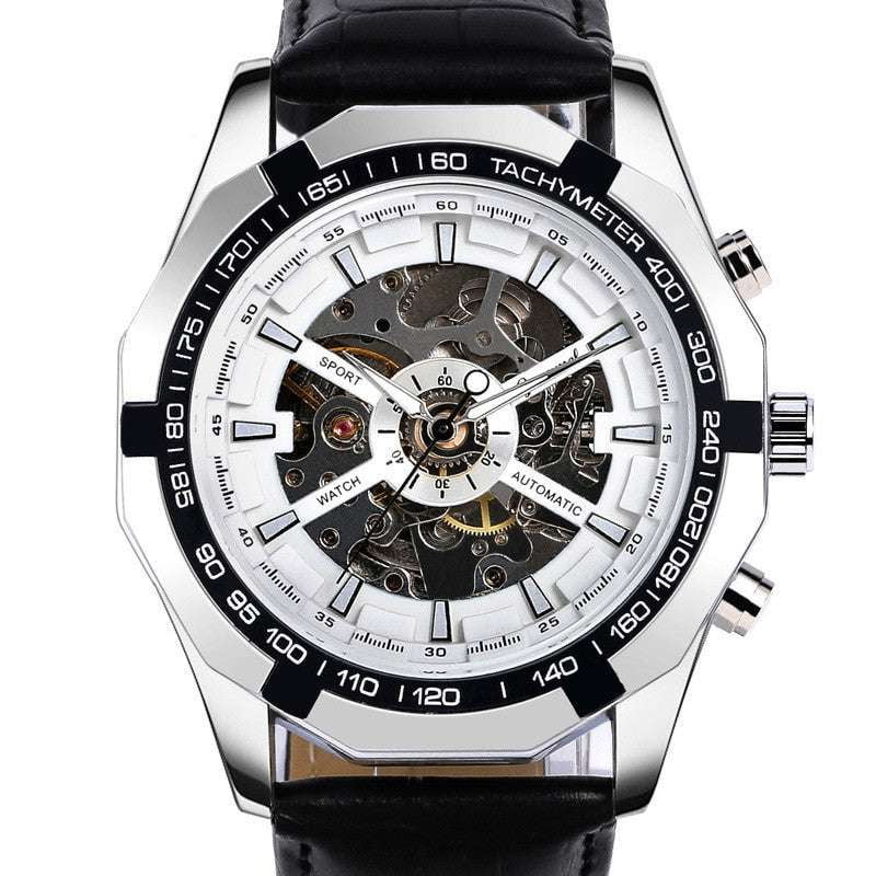 Elegant Timepiece Collectible, Mechanical Steel Wristwatch, Waterproof Business Watch - available at Sparq Mart