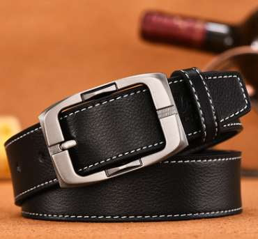 classic buckle leather belt, designer dress belts men, men's leather dress belt - available at Sparq Mart