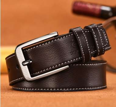 classic buckle leather belt, designer dress belts men, men's leather dress belt - available at Sparq Mart