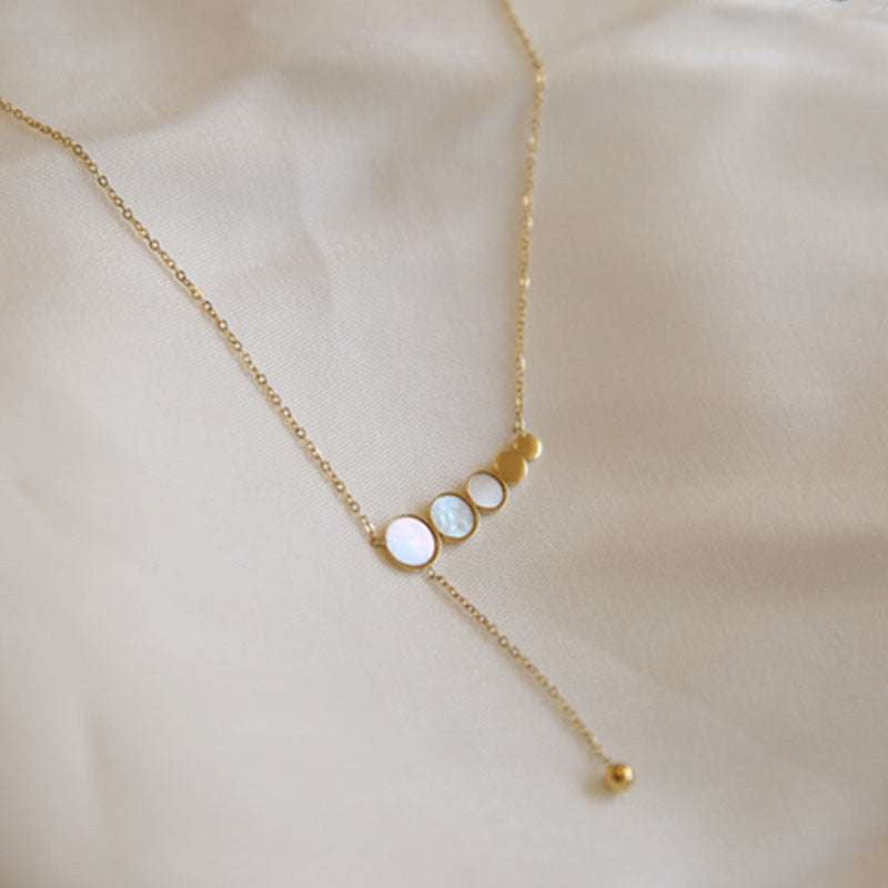 Elegant Pearl Necklace, Gold Chain Pendant, Temperament Pendant Jewelry - available at Sparq Mart