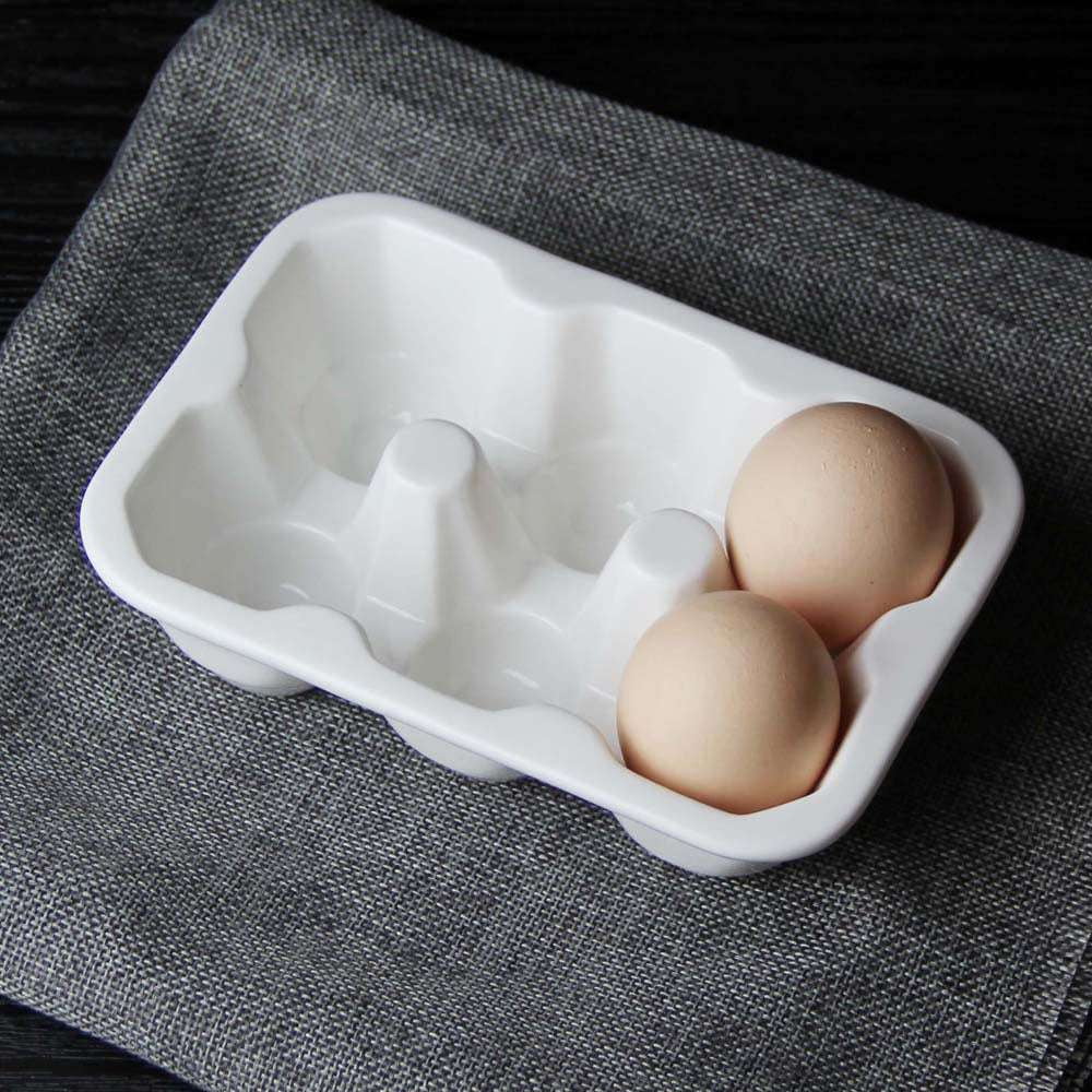 Porcelain Egg Organizer Kitchen Storage Solutions Decorative Egg Holder - available at Sparq Mart