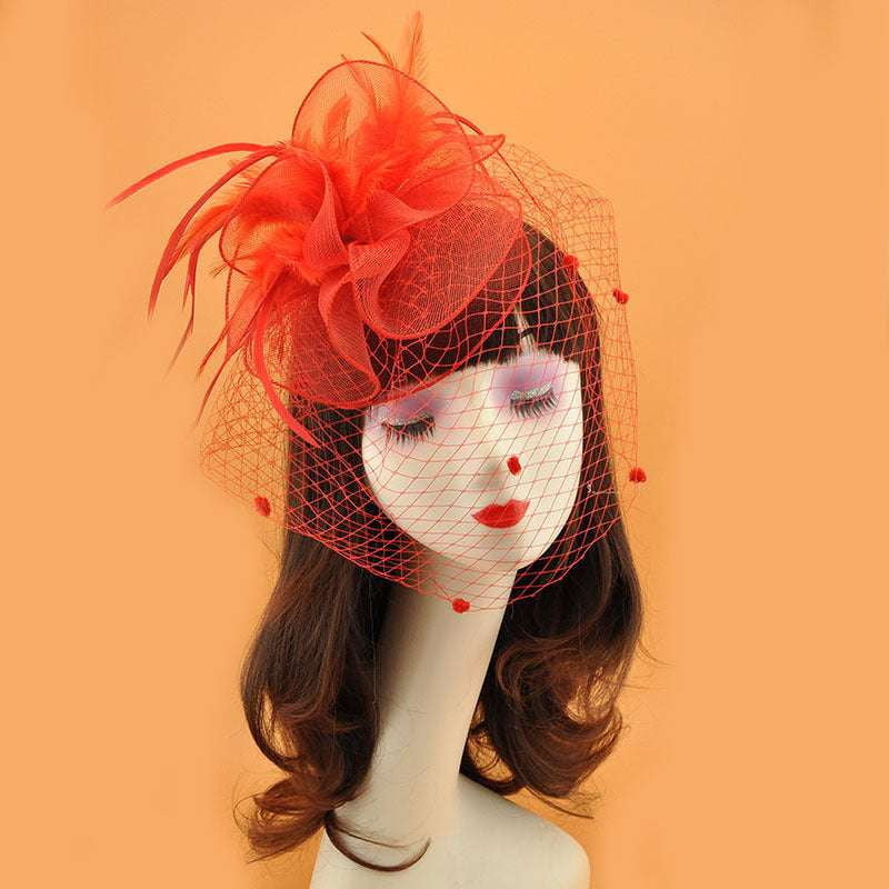 British Veil Hat, Elegant Veil Hat, Retro Top Hat - available at Sparq Mart