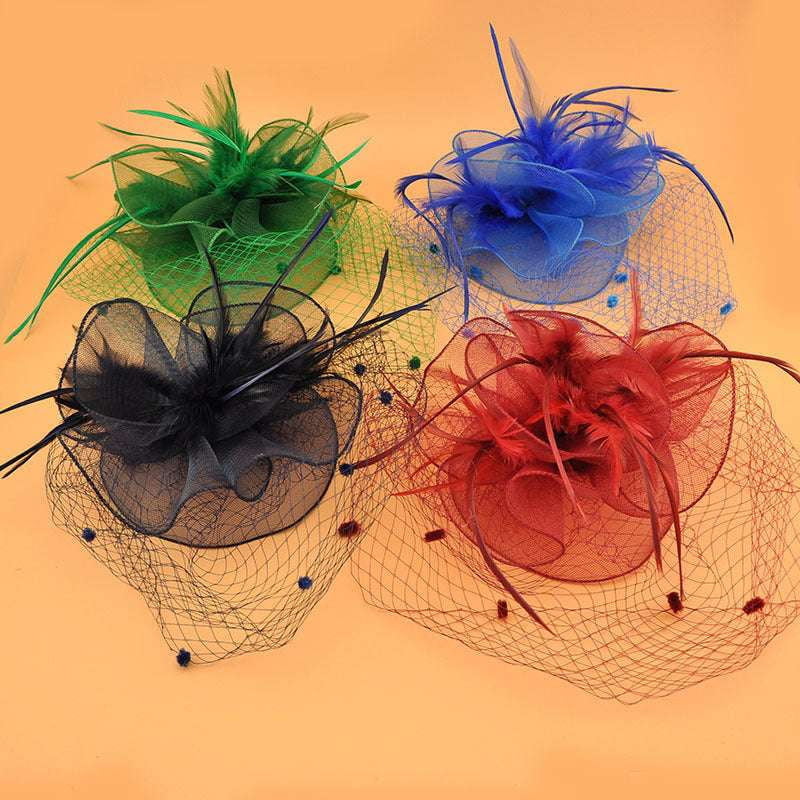 British Veil Hat, Elegant Veil Hat, Retro Top Hat - available at Sparq Mart