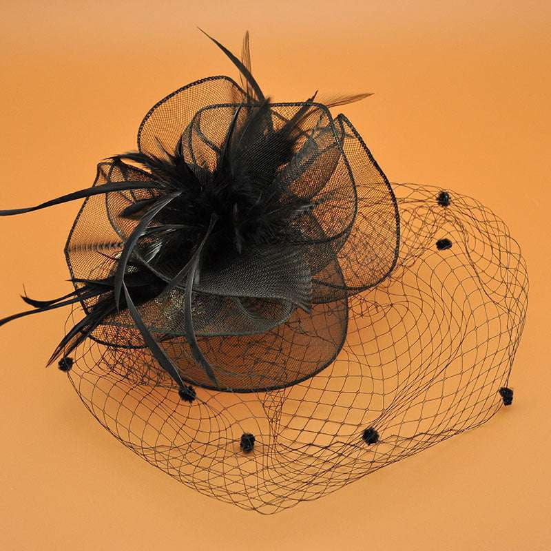 British Veil Hat, Elegant Veil Hat, Retro Top Hat - available at Sparq Mart