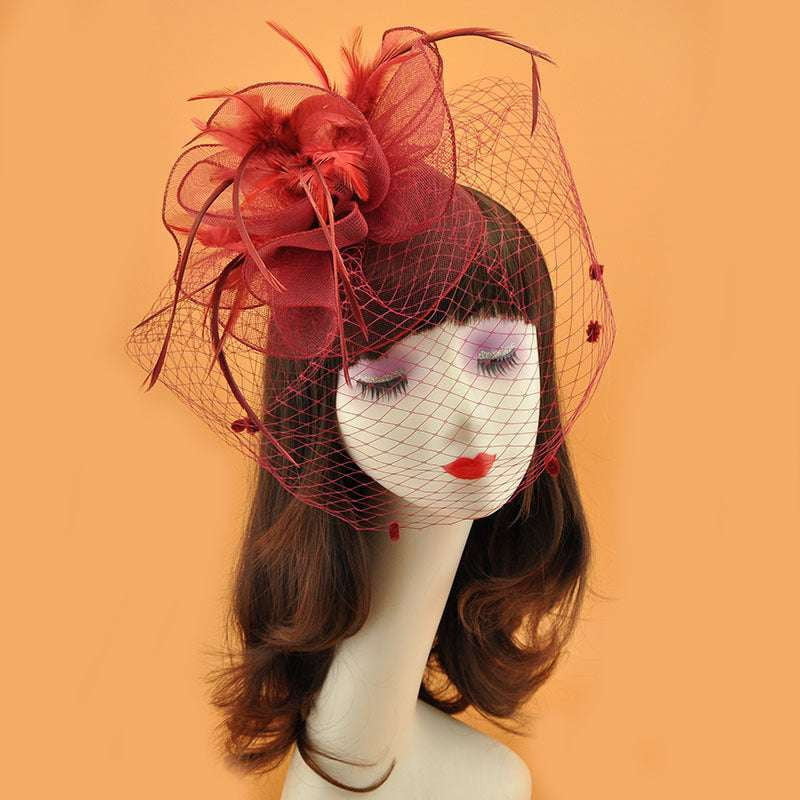 British Veil Hat, Elegant Veil Hat, Retro Top Hat - available at Sparq Mart