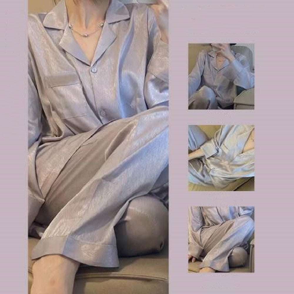 Comfortable Sleepwear Outfit, Luxury Pajama Collection, Silk Loungewear Set - available at Sparq Mart